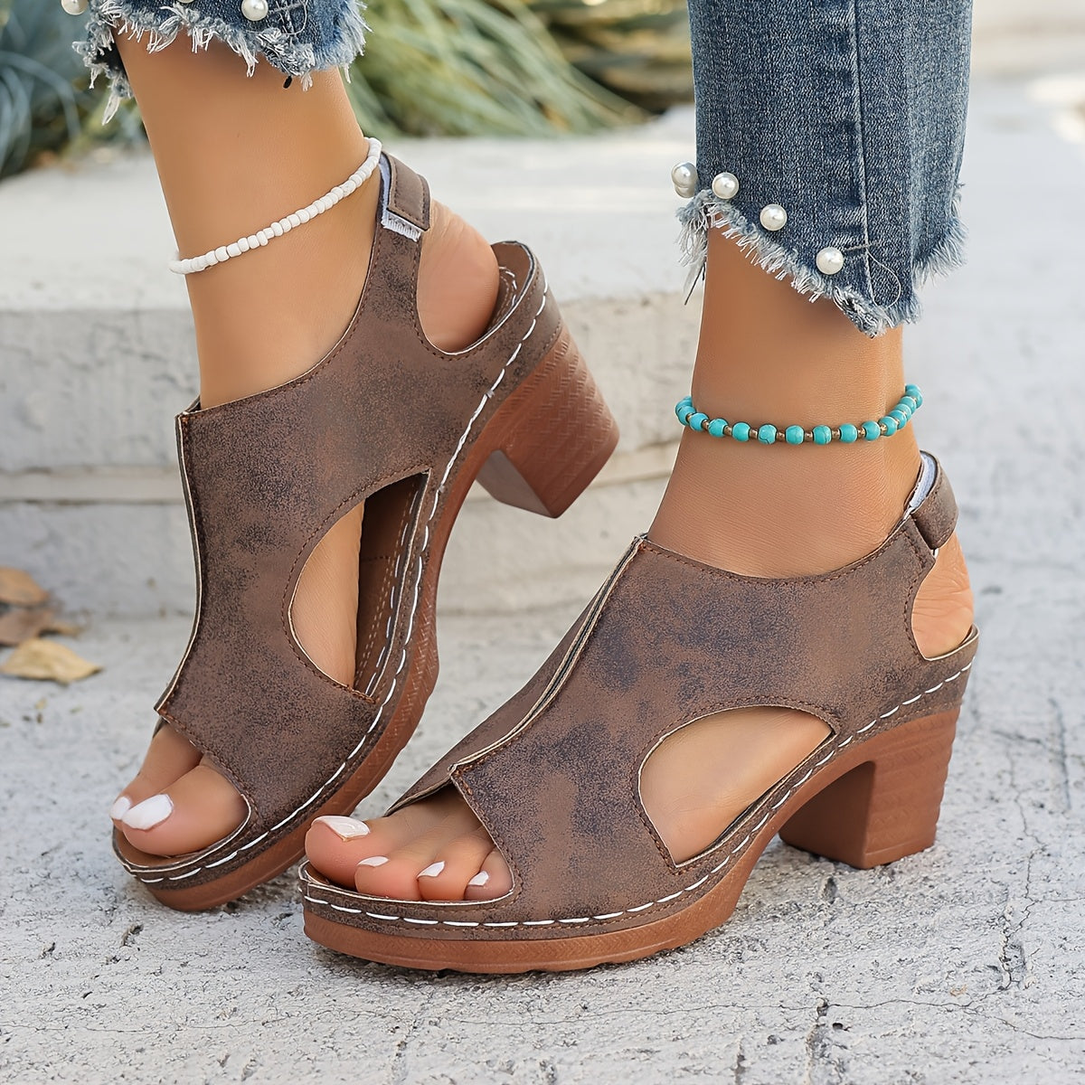 Sandale Sevilla Lewis à talon confort