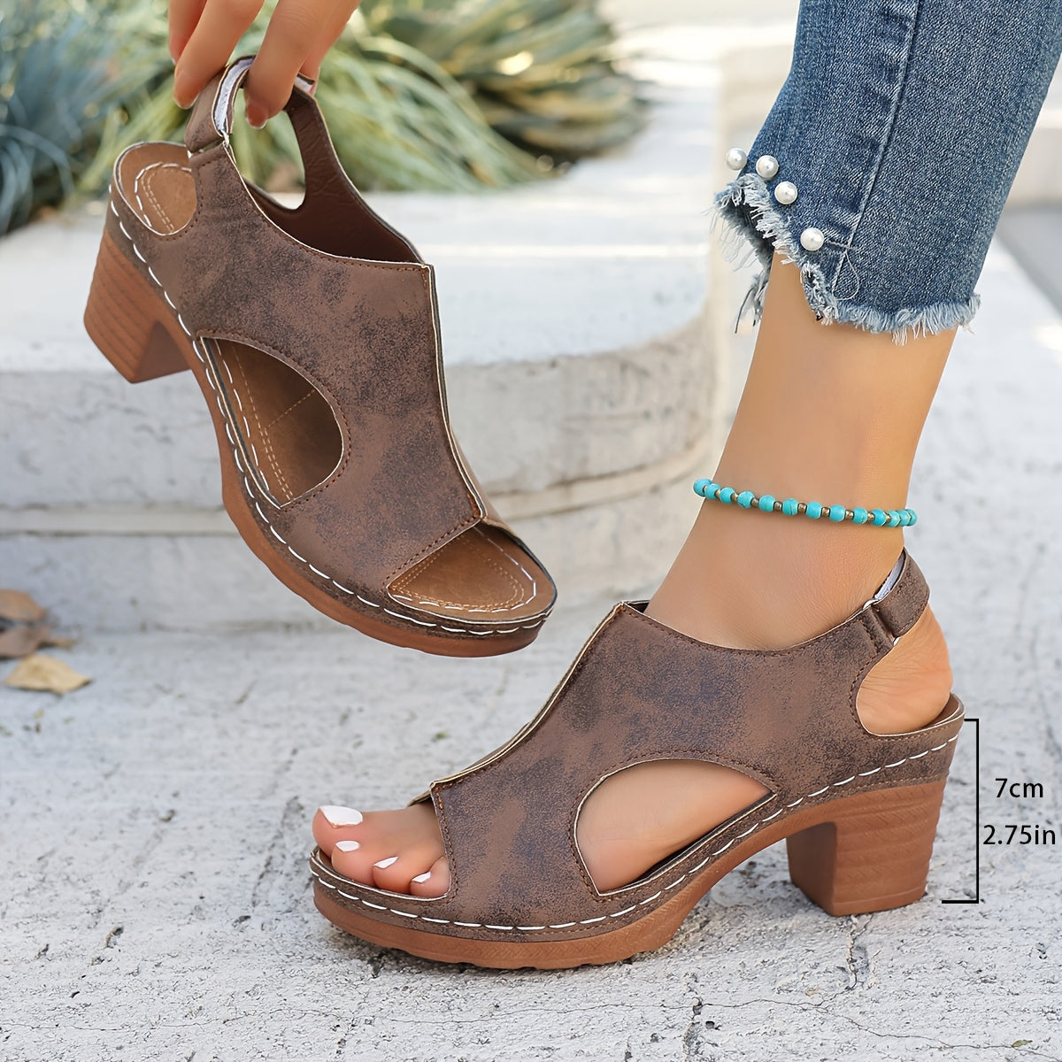 Sandale Sevilla Lewis à talon confort