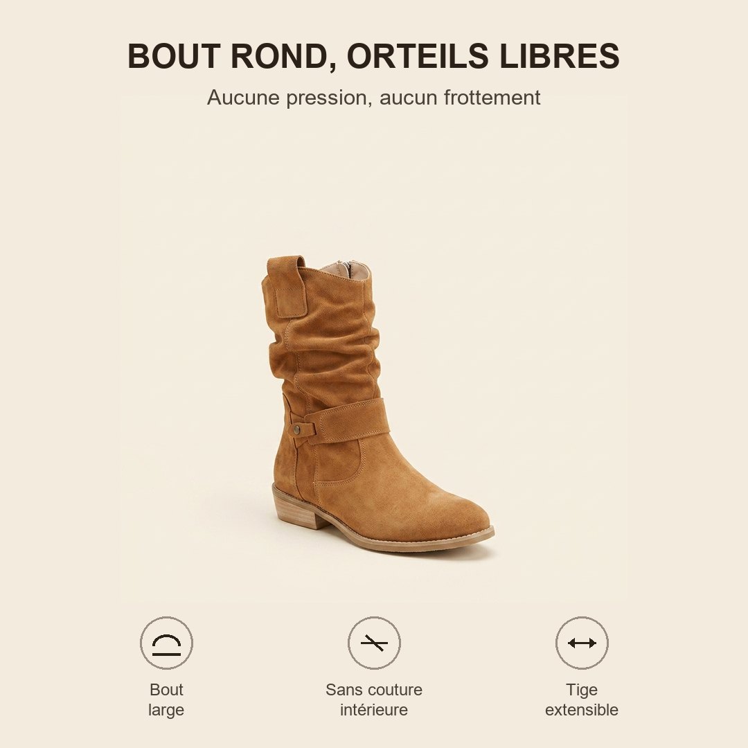 Bout rond, orteils libres - sans couture intérieure