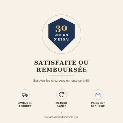 Garantie 30 jours d'essai - satisfaite ou remboursée